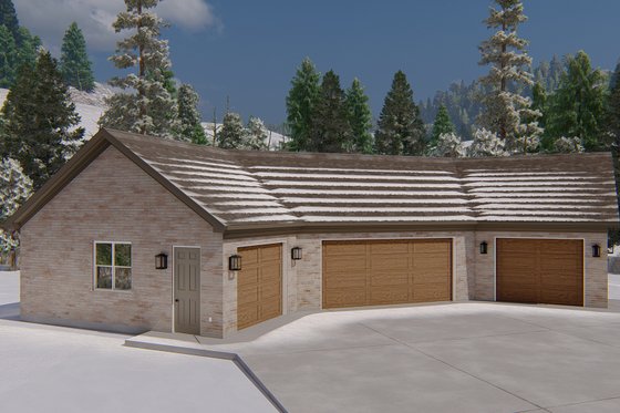 Exterior - Front Elevation 4 for European House Plan #1060-167, 0 bath