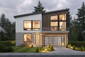 Contemporary Exterior - Front Elevation Plan #1066-270