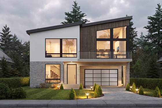 Four-Bedroom Contemporary Plan
