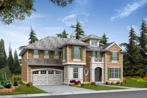 European Exterior - Front Elevation Plan #132-152