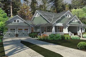 Exterior - Front Elevation 6 for Craftsman House Plan #120-187 - 3 bed, 2 bath