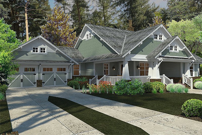 Home Plan - Exterior - Front Elevation 6 for Craftsman House Plan #120-187 - 3 bed, 2 bath