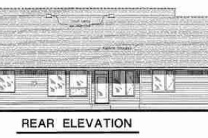 Exterior - Rear Elevation for Ranch House Plan #18-4529 - 3 bed, 3 bath