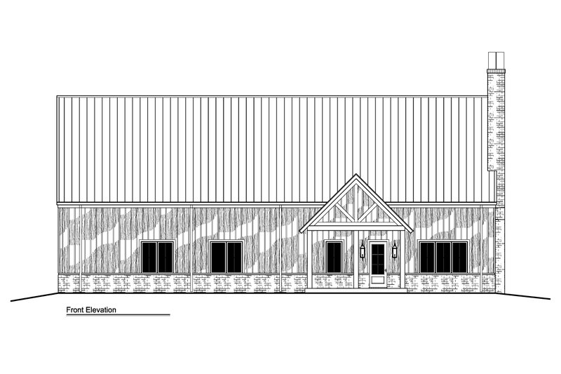 Dream House Plan - Exterior - Front Elevation 4 for Barndominium House Plan #1081-30 - 2 bed, 2.5 bath