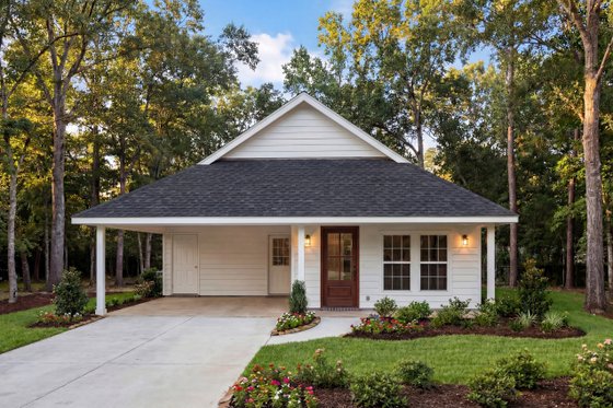 Exterior - Front Elevation 3 for Traditional House Plan #430-38 - 3 bed, 2 bath