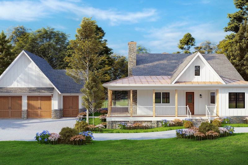 Architectural House Design - Farmhouse Exterior - Front Elevation Plan #54-508