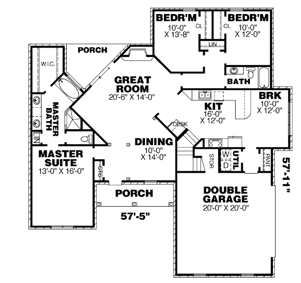 Traditional Floor Plan - Main Floor Plan #34-214