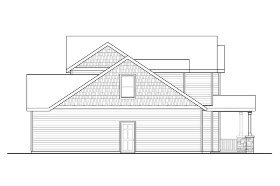 Exterior - Other Elevation for Country House Plan #124-1215 - 4 bed, 2.5 bath