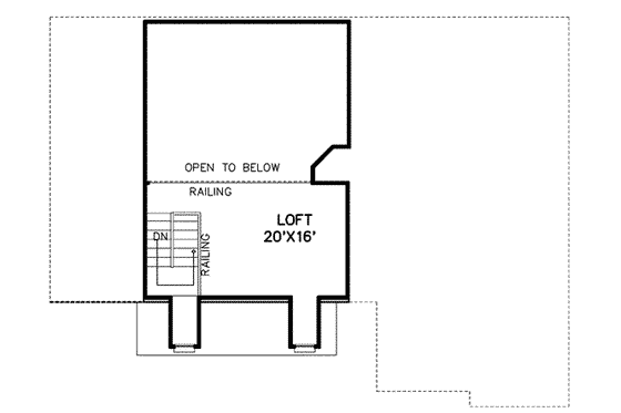 Floor Plan - Other Floor for Southern House Plan #65-476 - 3 bed, 2 bath