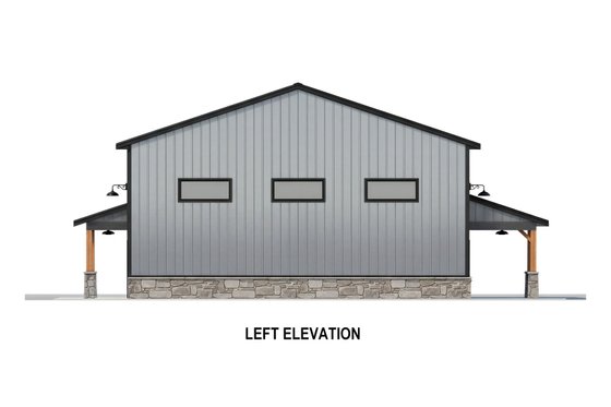 Exterior - Front Elevation 10 for Barndominium House Plan #1084-8 - 3 bed, 2.5 bath
