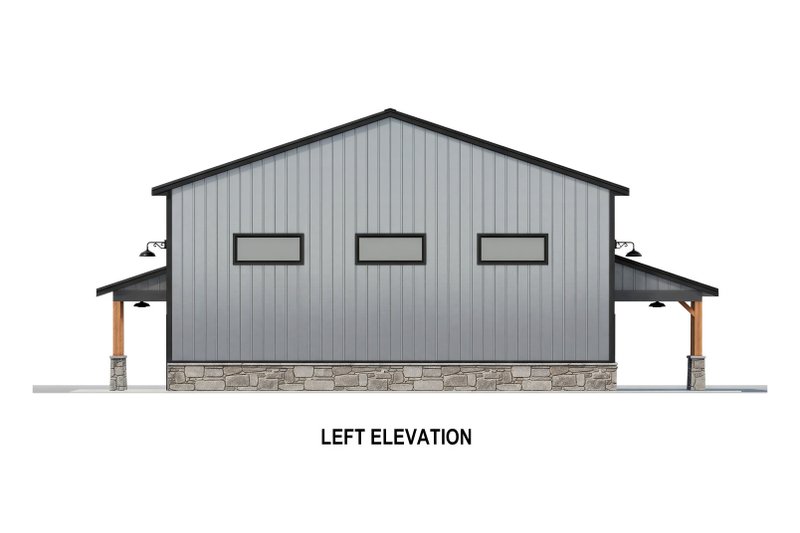 Home Plan - Exterior - Front Elevation 10 for Barndominium House Plan #1084-8 - 3 bed, 2.5 bath