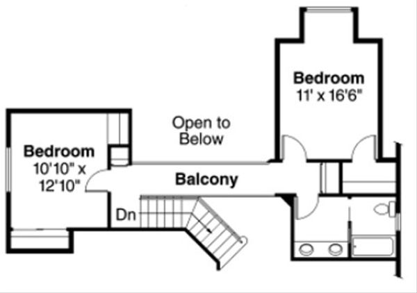House Plan Design - European Floor Plan - Upper Floor Plan #124-817