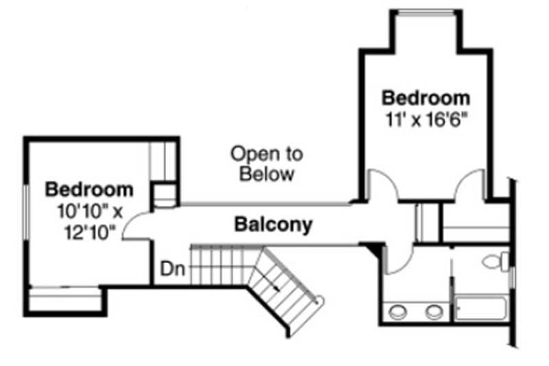 Home Plan - Floor Plan - Upper Floor for European House Plan #124-817 - 3 bed, 2.5 bath
