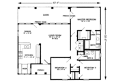 Cottage Style House Plan - 3 Beds 2 Baths 1334 Sq/Ft Plan #410-257 