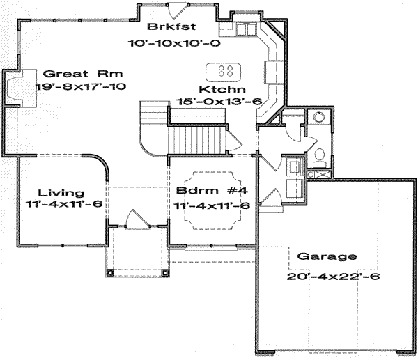 Traditional Floor Plan - Main Floor Plan #6-117