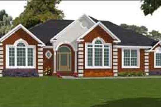 Exterior - Front Elevation for European House Plan #63-119 - 4 bed, 2.5 bath