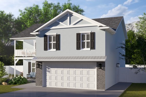 Exterior - Front Elevation 4 for Craftsman House Plan #1060-263 - 4 bed, 2.5 bath