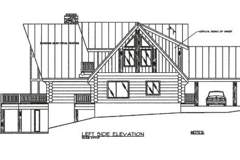 Dream House Plan - Exterior - Other Elevation for Log House Plan #117-102 - 3 bed, 2 bath