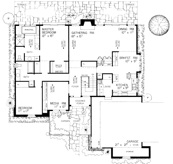 Dream House Plan - Traditional Floor Plan - Main Floor Plan #72-451