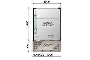 Floor Plan - Main Floor for Craftsman House Plan #123-109, 0 bath