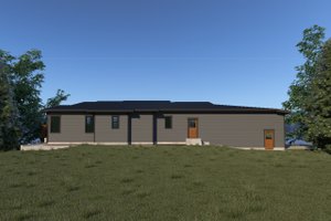 Exterior - Rear Elevation for Contemporary House Plan #1070-71 - 3 bed, 3 bath