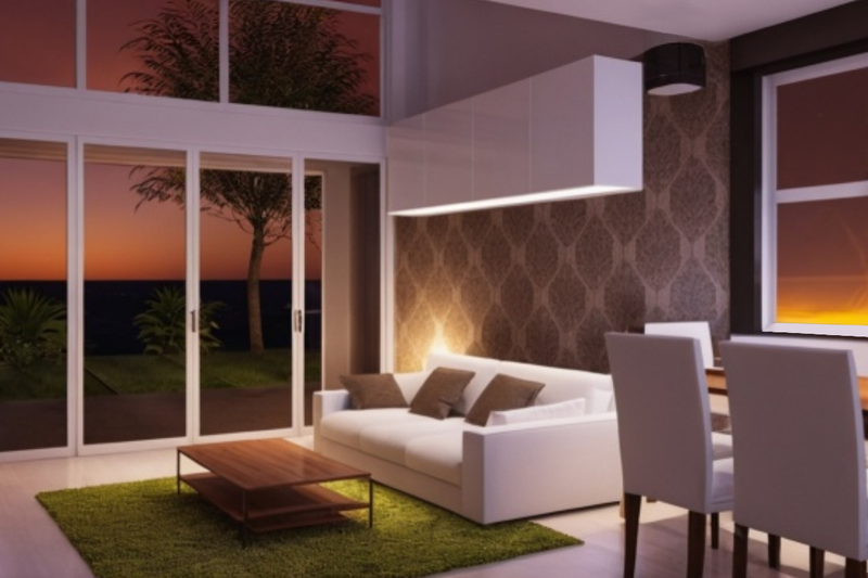 House Blueprint - Interior - Family Room 2 for Contemporary House Plan #542-24 - 1 bed, 1 bath