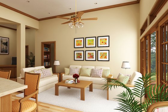 Interior - Family Room for Cottage House Plan #45-378 - 3 bed, 2 bath