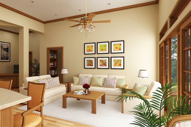 Dream House Plan - Interior - Family Room for Cottage House Plan #45-378 - 3 bed, 2 bath