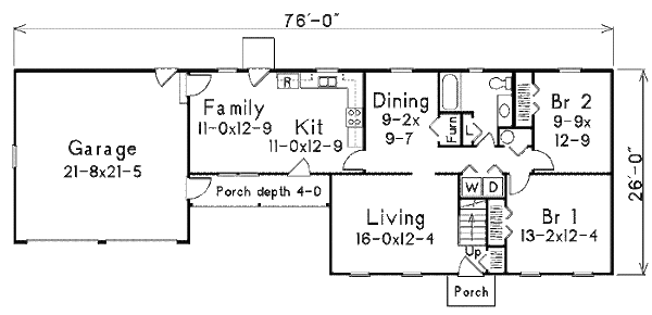 Dream House Plan - Country Floor Plan - Main Floor Plan #57-519