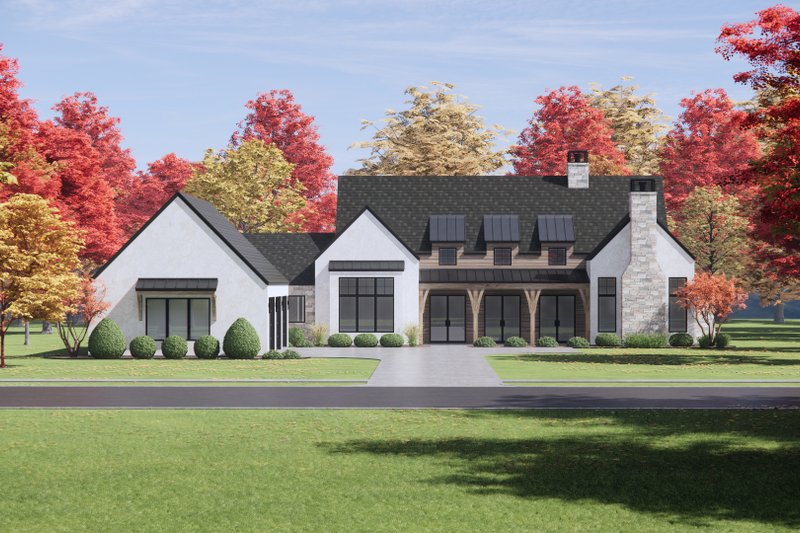 House Design - Exterior - Front Elevation 4 for Country House Plan #1096-18 - 4 bed, 4.5 bath