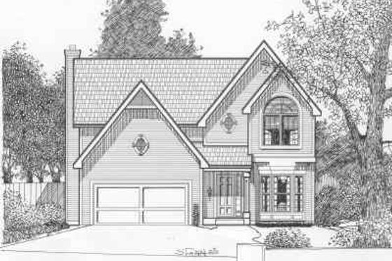 Exterior - Front Elevation for Traditional House Plan #6-115 - 4 bed, 2.5 bath
