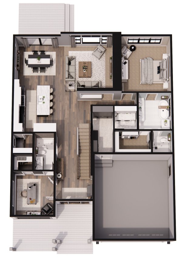 Farmhouse Floor Plan - Main Floor Plan #51-1324