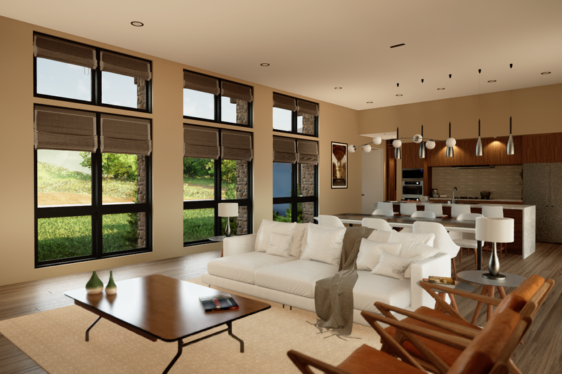 Architectural House Design - Interior - Family Room for Prairie House Plan #48-1069 - 4 bed, 3.5 bath