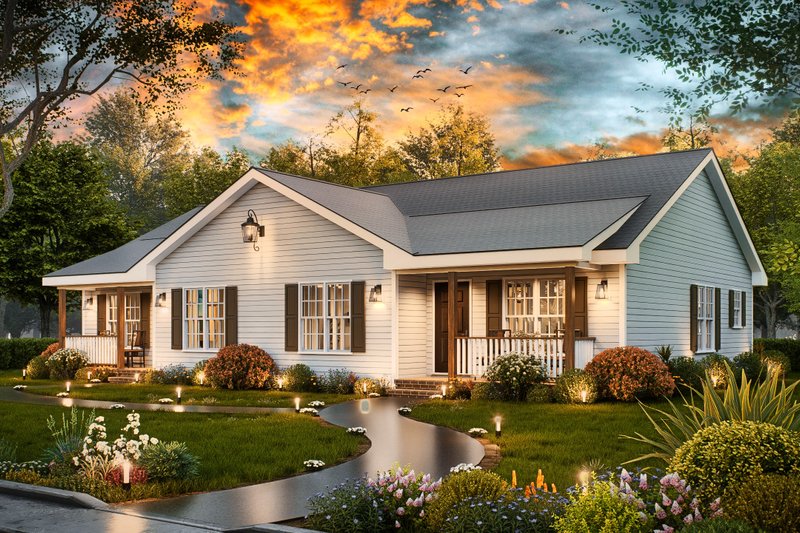 Home Plan - Exterior - Front Elevation 4 for Traditional House Plan #54-607 - 4 bed, 4 bath