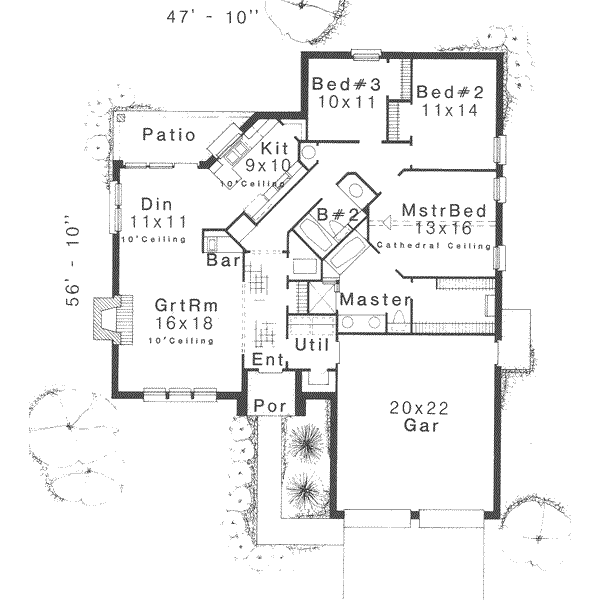 European Floor Plan - Main Floor Plan #310-289