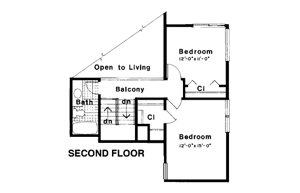 Contemporary Floor Plan - Upper Floor Plan #312-838