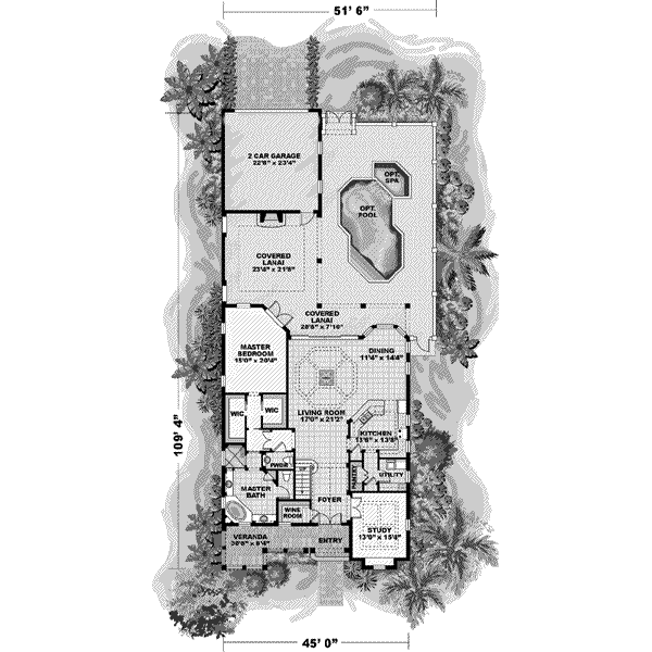 Southern Floor Plan - Main Floor Plan #27-301