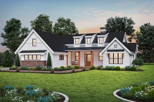 Architectural House Design - Farmhouse Exterior - Front Elevation Plan #48-1034