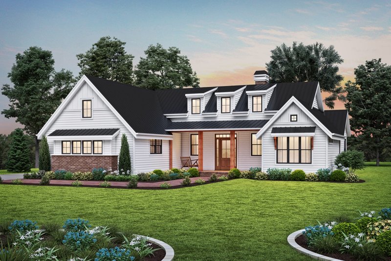 Home Plan - Farmhouse Exterior - Front Elevation Plan #48-1034