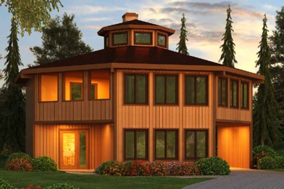 Exterior - Front Elevation for Colonial House Plan #456-34 - 4 bed, 3 bath