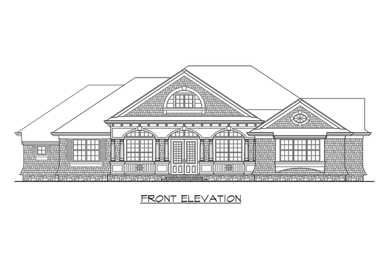 Exterior - Other Elevation for Country House Plan #132-203 - 3 bed, 2.5 bath