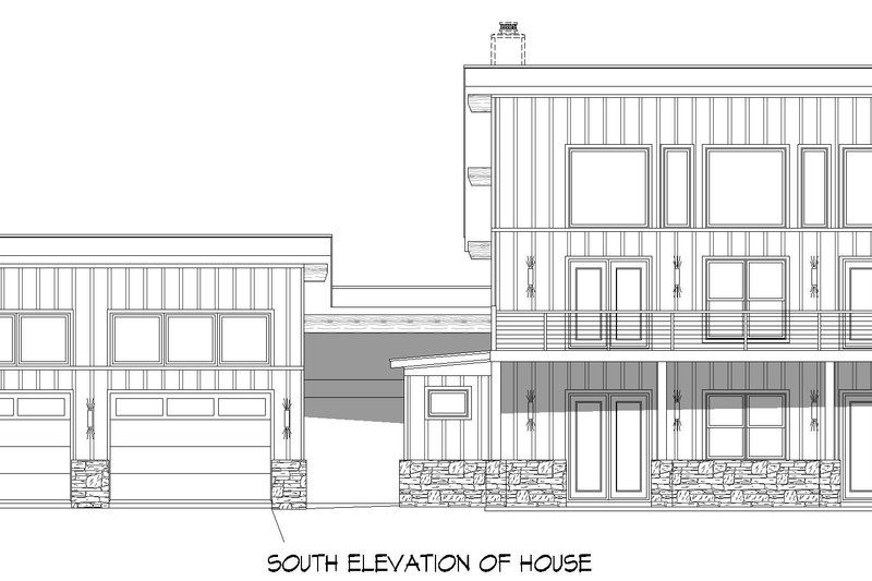 Dream House Plan - Exterior - Front Elevation 3 for Contemporary House Plan #932-920 - 4 bed, 2.5 bath