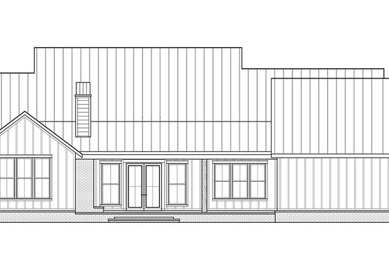 Exterior - Rear Elevation for Farmhouse House Plan #1074-30 - 4 bed, 3 bath