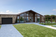 Contemporary Style House Plan - 2 Beds 2 Baths 1636 Sq/Ft Plan #542-2 
