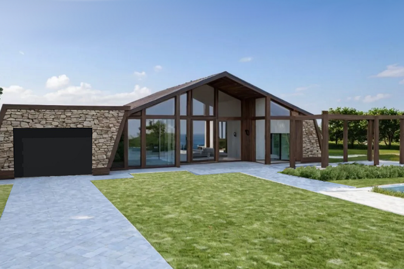 Dream House Plan - Exterior - Front Elevation 5 for Contemporary House Plan #542-2 - 2 bed, 2 bath