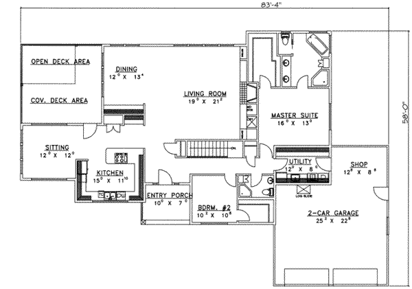 Dream House Plan - Traditional Floor Plan - Main Floor Plan #117-238