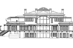 Classical Exterior - Rear Elevation Plan #119-164