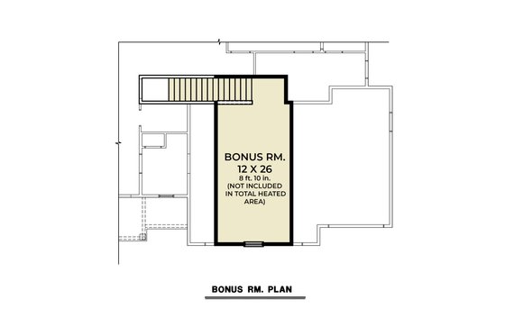 Floor Plan - Upper Floor for Ranch House Plan #1070-154 - 3 bed, 2 bath