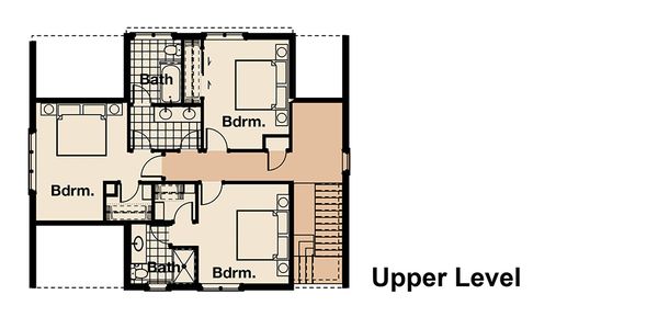 Craftsman Floor Plan - Upper Floor Plan #908-3