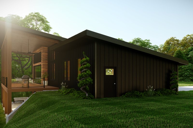 Dream House Plan - Exterior - Front Elevation 6 for Modern House Plan #1064-280 - 2 bed, 2 bath